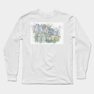 Bibury Beautiful English Village Long Sleeve T-Shirt